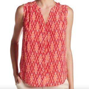 Joie Finnegan Spiced Coral Pink Silk Button Down Blouse - XS